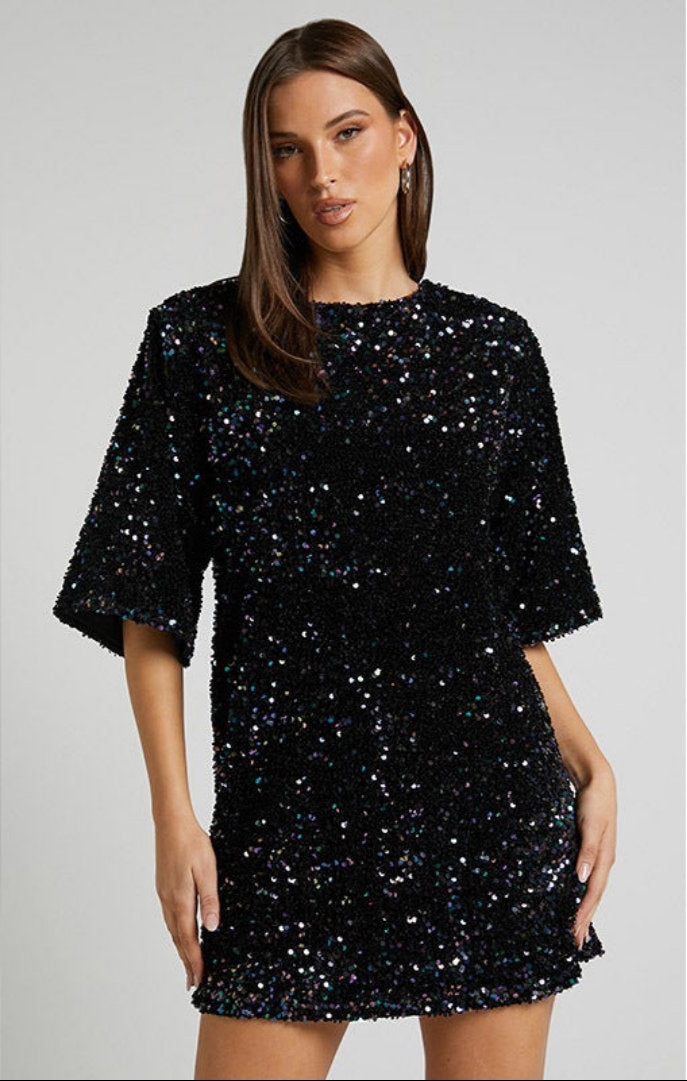 SAF - Elegante Pailletten Mini Jurk