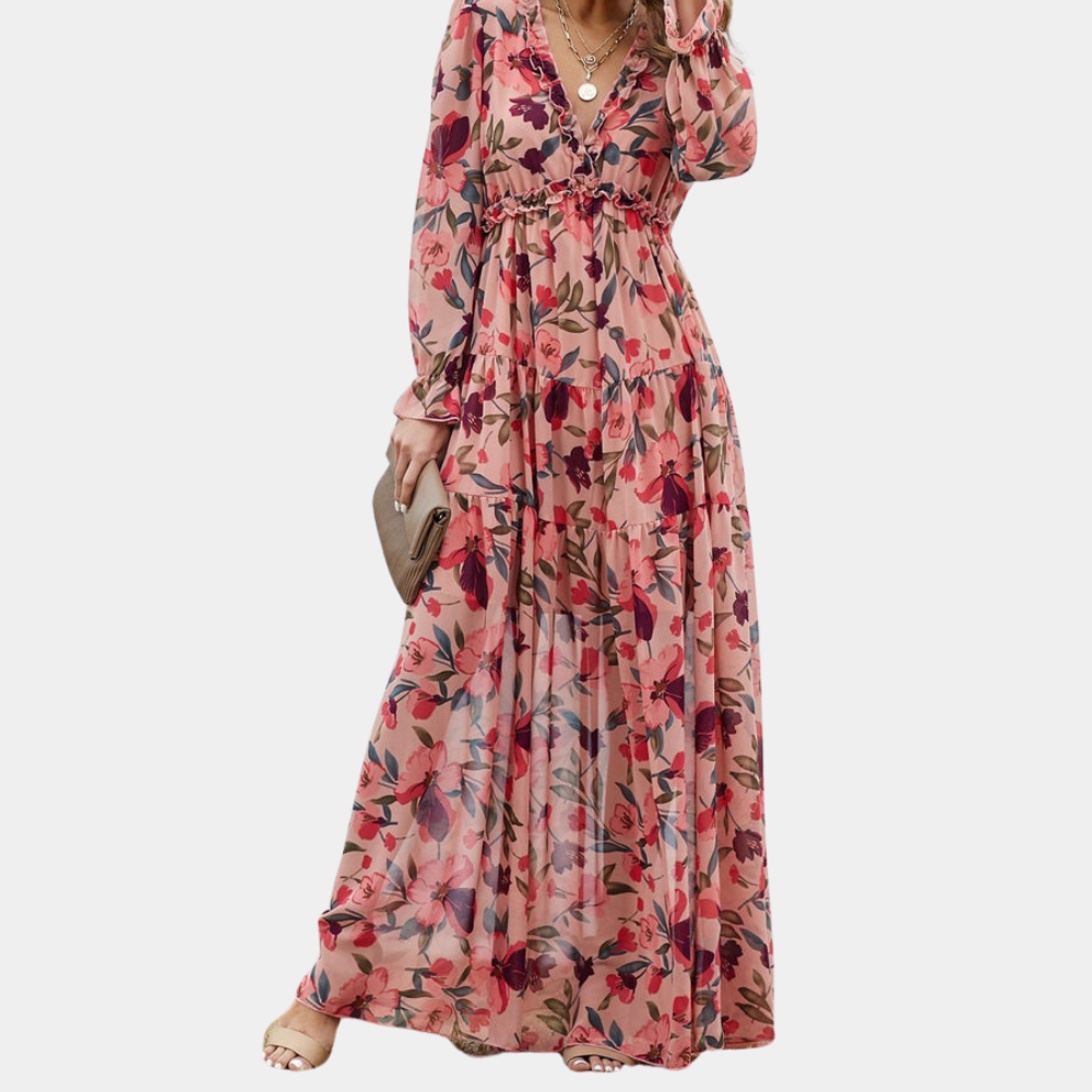 MARIE - Bloemenjurk met V hals