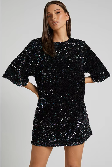 SAF - Elegante Pailletten Mini Jurk