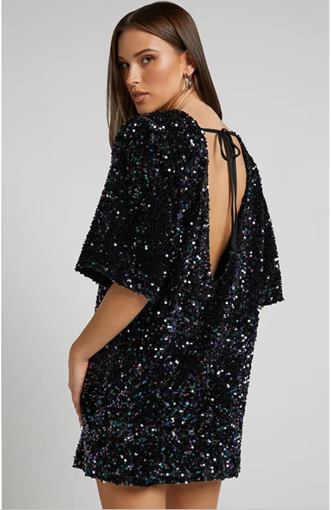 SAF - Elegante Pailletten Mini Jurk